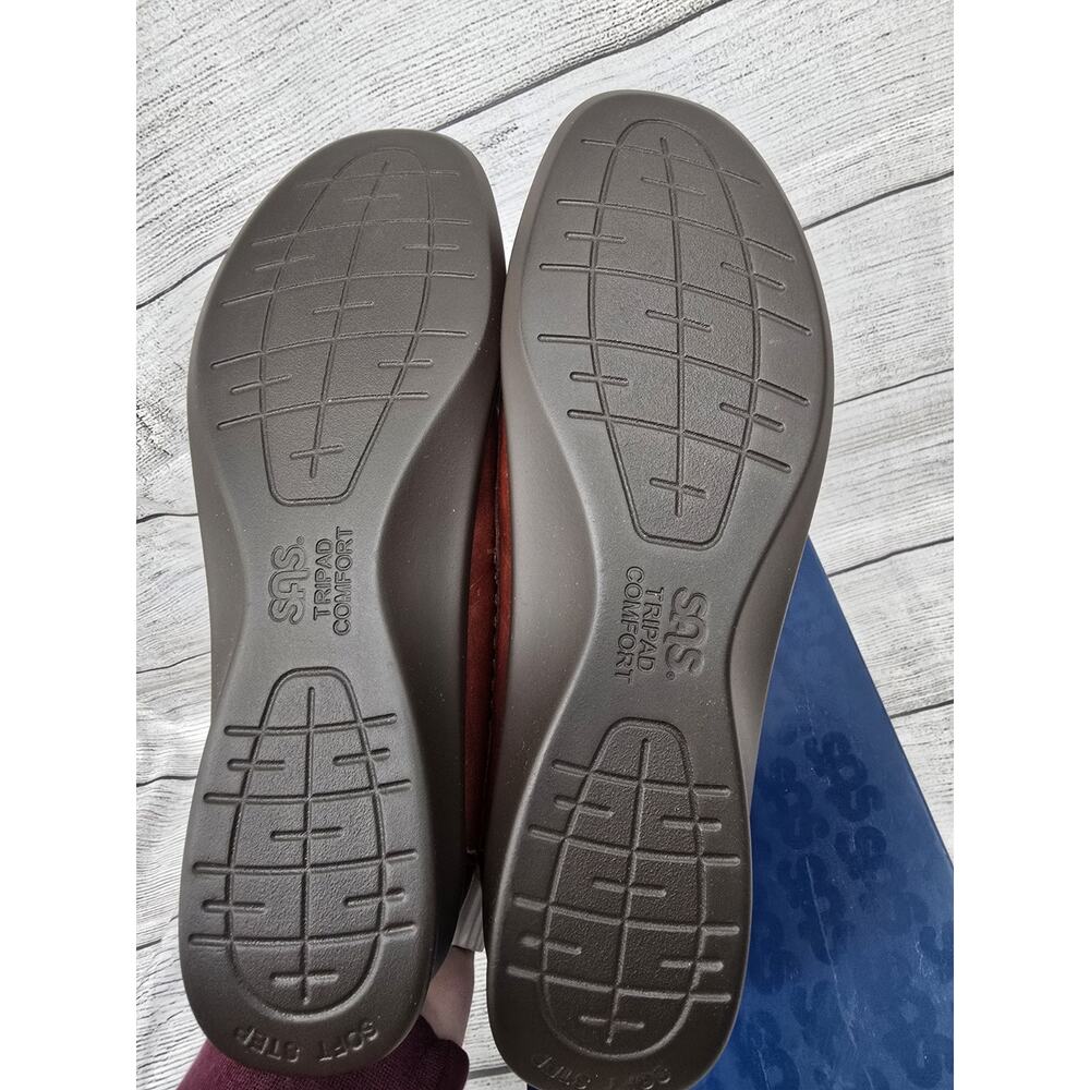 SAS Womens Size 8 N Leather Willow Slip On Loafers Walking Shoes Walnut Brown - Picture 10 of 12